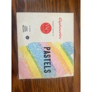 Vintage Weber Costello ALPHACOLOR Pastels 24 Sticks  w/Box